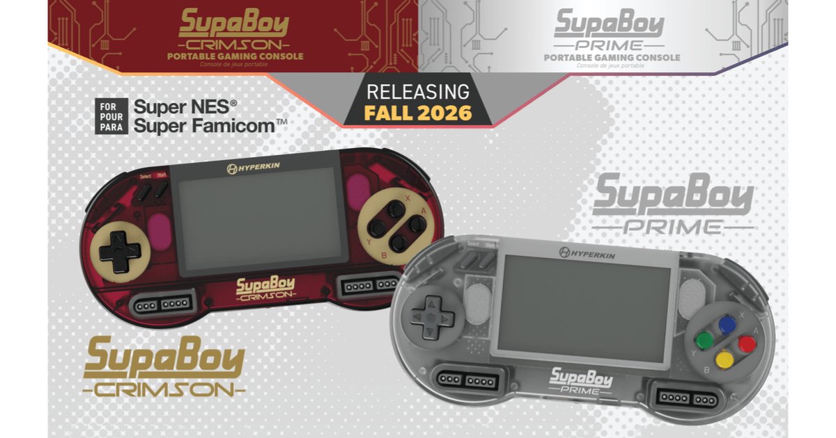 Hyperkin Revives the SupaBoy Handheld with Famicom & PAL-Inspired Transparent Shells