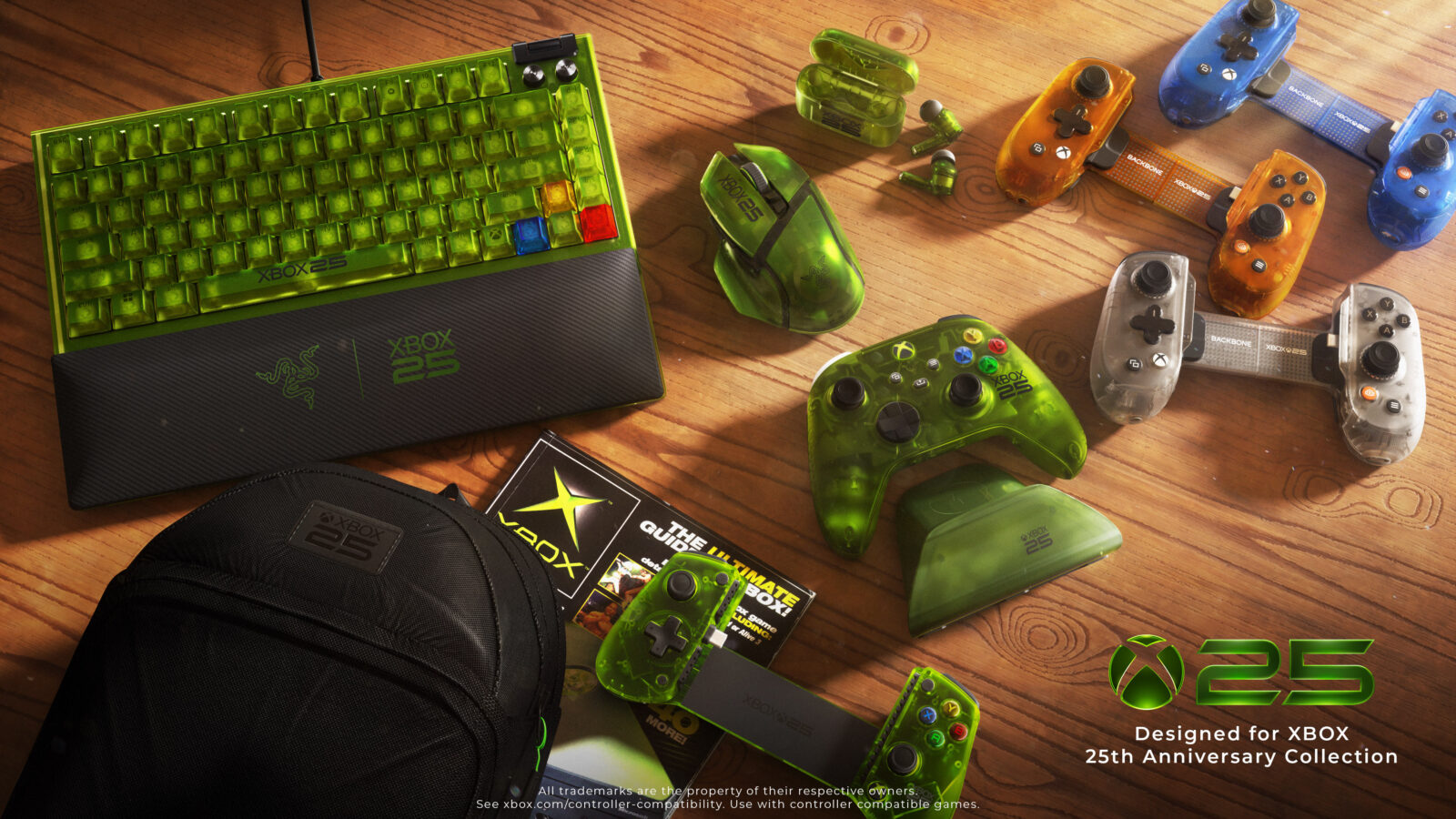 Xbox Unveils 25th Anniversary Accessory Collection Featuring Translucent Green Hardware