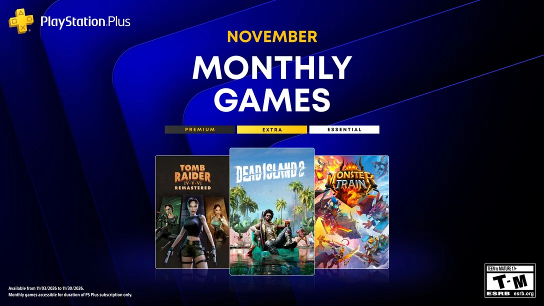 PlayStation Plus Monthly Games Unveiled for November 2026